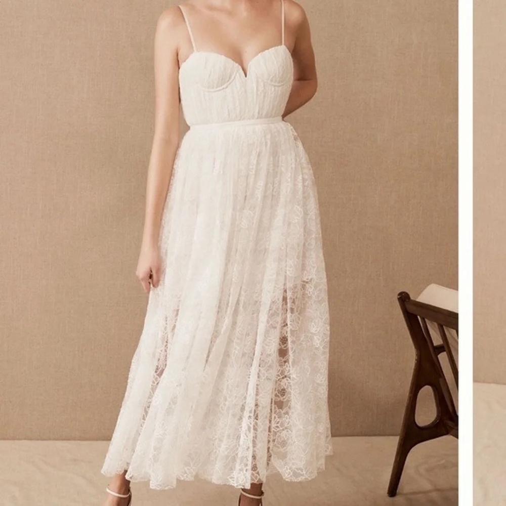 NWT Sau Lee Selena Lace Long Evening Dress